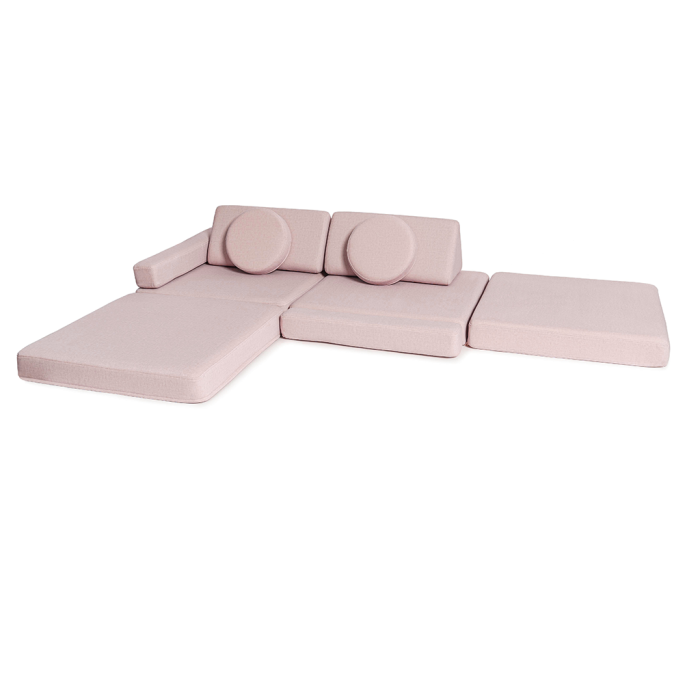 Kindersofa in Zartrosa
